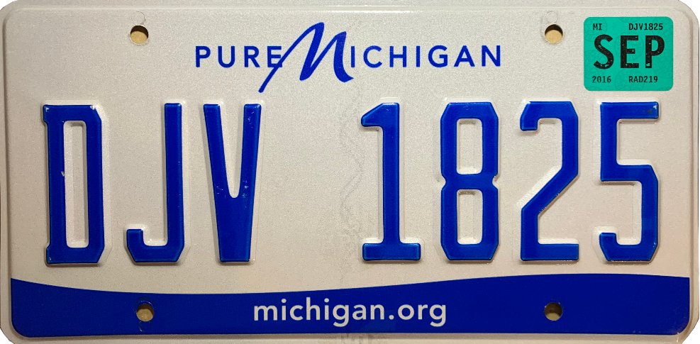 Michigan plate