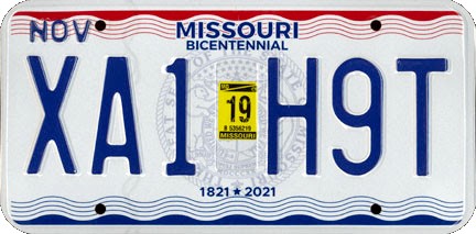 Missouri plate