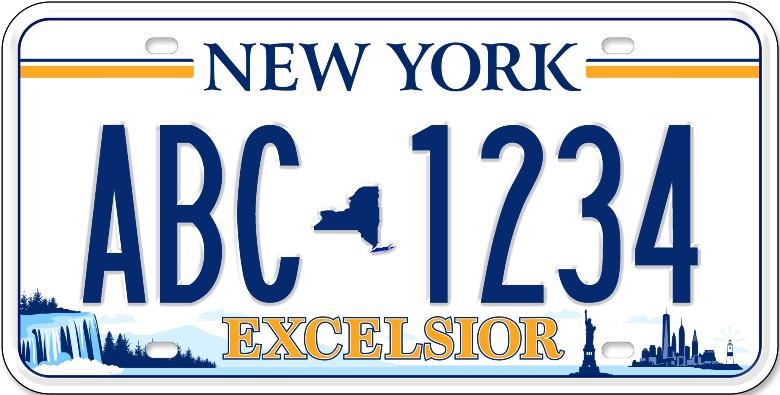 New york plate