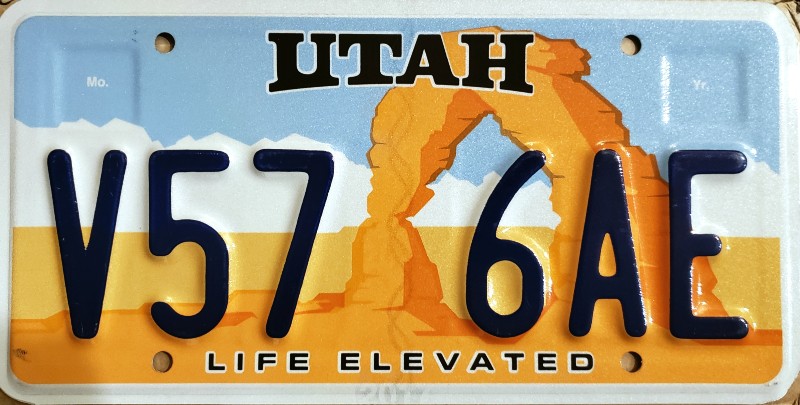 Utah plate