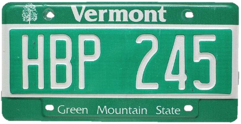 Vermont plate