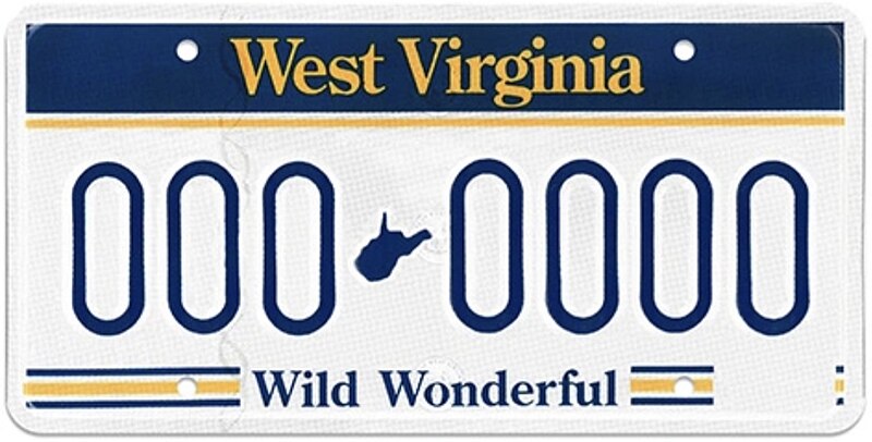 West Virginia plate