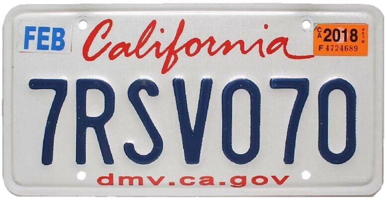 california plate