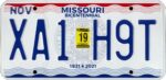 Missouri plate