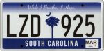 South Carolina plate