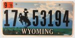 Wyoming plate